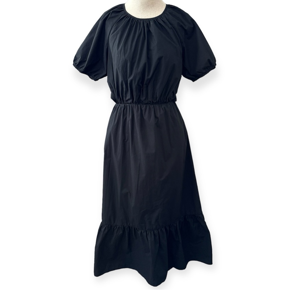 J. Crew Side Cut Out Cotton Poplin Midi Dress Tall